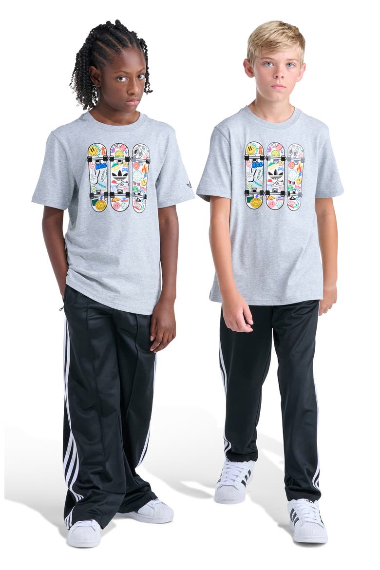 Kids' Skateboard Graphic T-Shirt, Alternate, color, GREY HEATHER