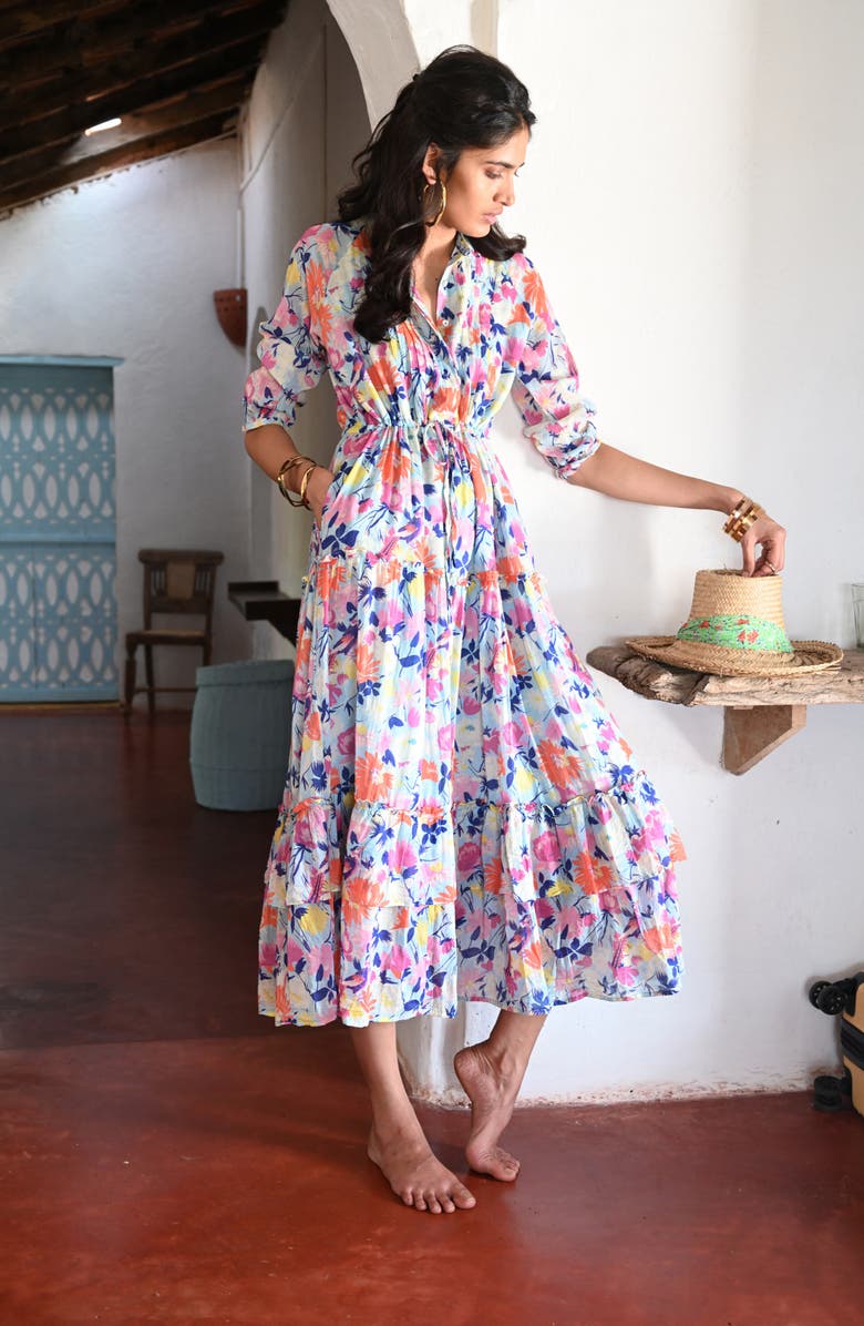 Banjanan Bazaar Floral Maxi Dress, Alternate, color,