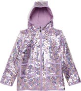 Lola + The Boys Sequin Magic Rain Jacket