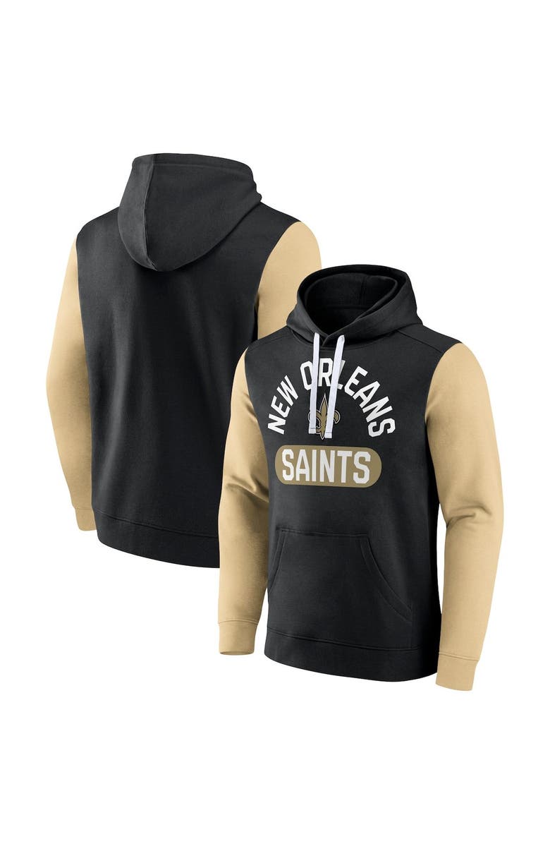 FANATICS Men's Fanatics Branded Black New Orleans Saints Extra Point Pullover Hoodie, Main, color, 