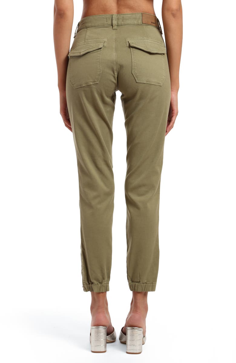 Mavi Jeans Ivy Luxe Twill Ankle Straight Leg Pants, Alternate, color, Green Luxe Twill