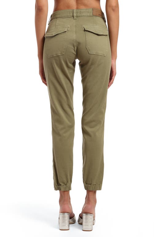 Mavi Jeans Ivy Luxe Twill Ankle Straight Leg Pants In Green Luxe Twill