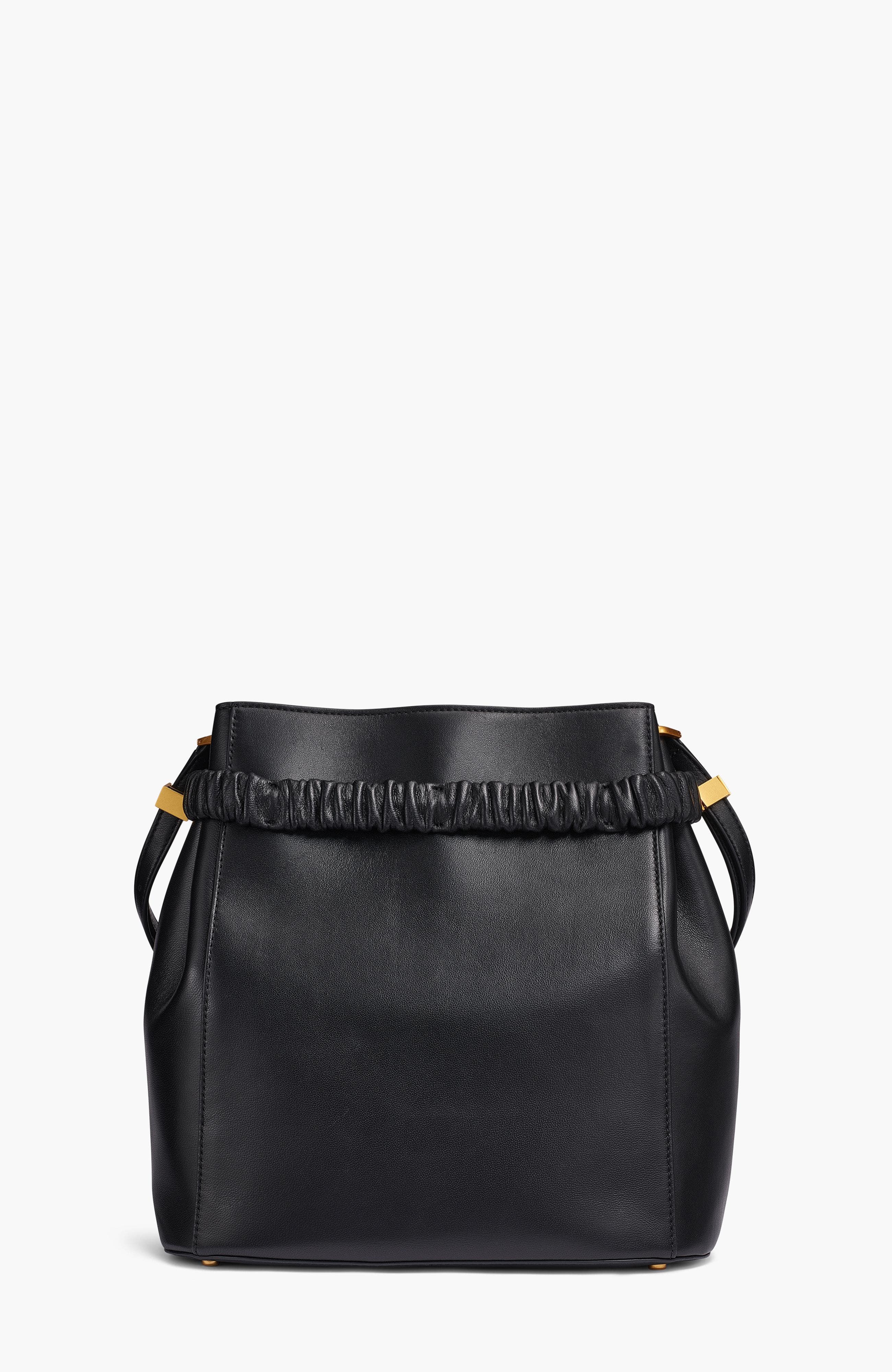 Gingham Bucket Bag, Alternate, color, Black/Gold
