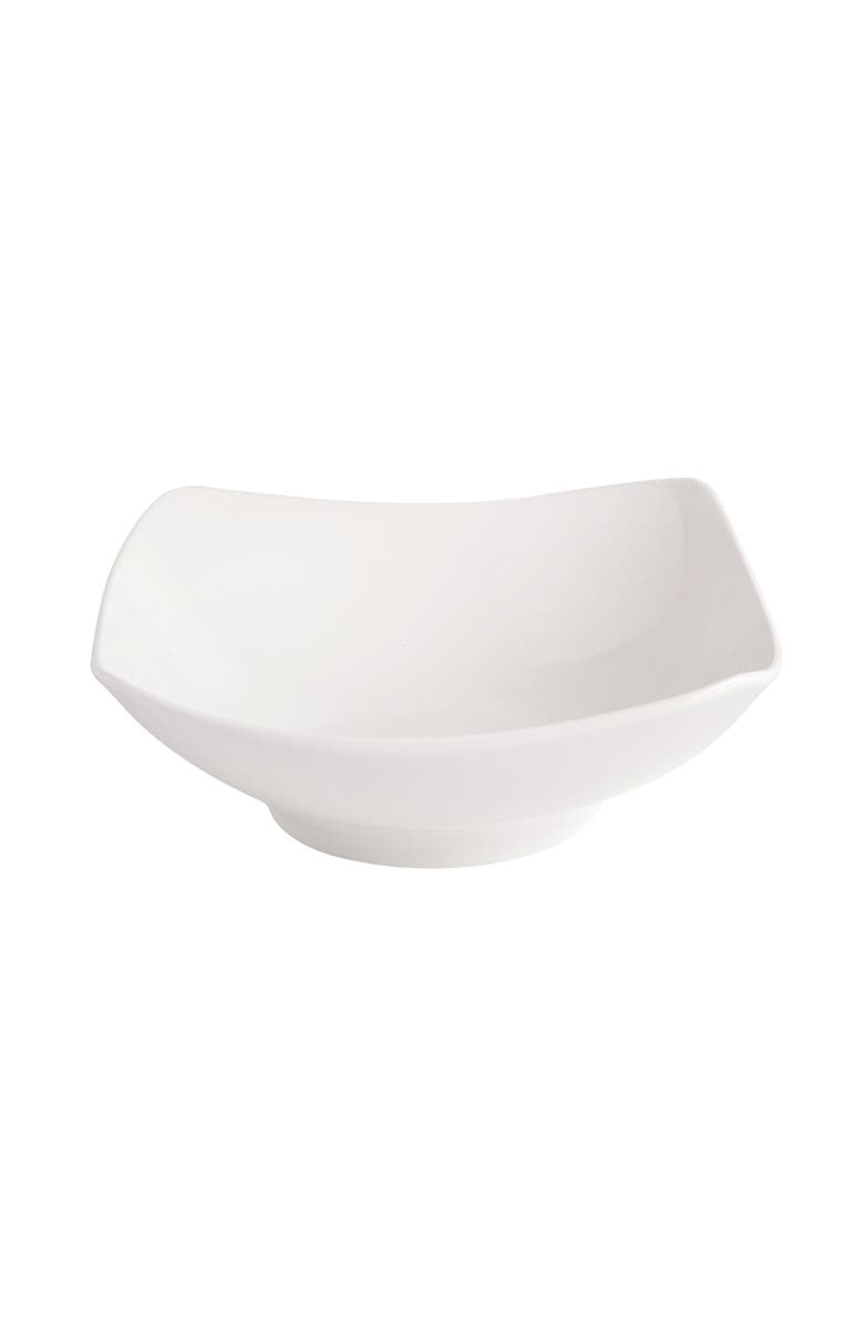 Gibson Home Everyday Square 40-Piece Expanded Dinnerware Set, Alternate, color, White