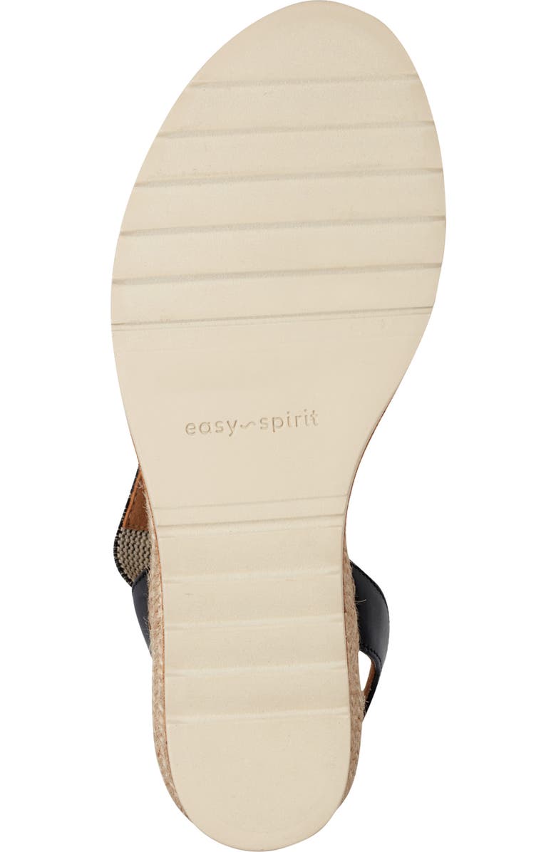 Easy Spirit Sabina Wedge Sandal, Alternate, color, White/ Black