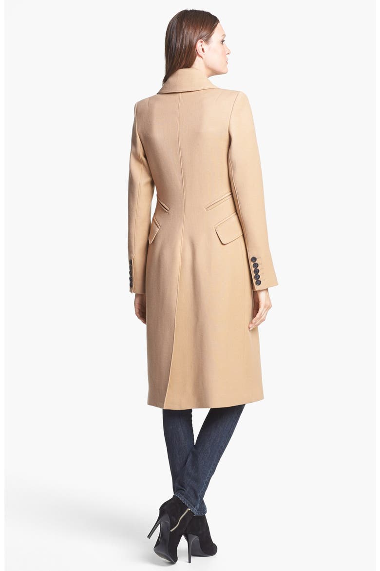 Long Double Breasted Wool Coat, Alternate, color, CAMEL