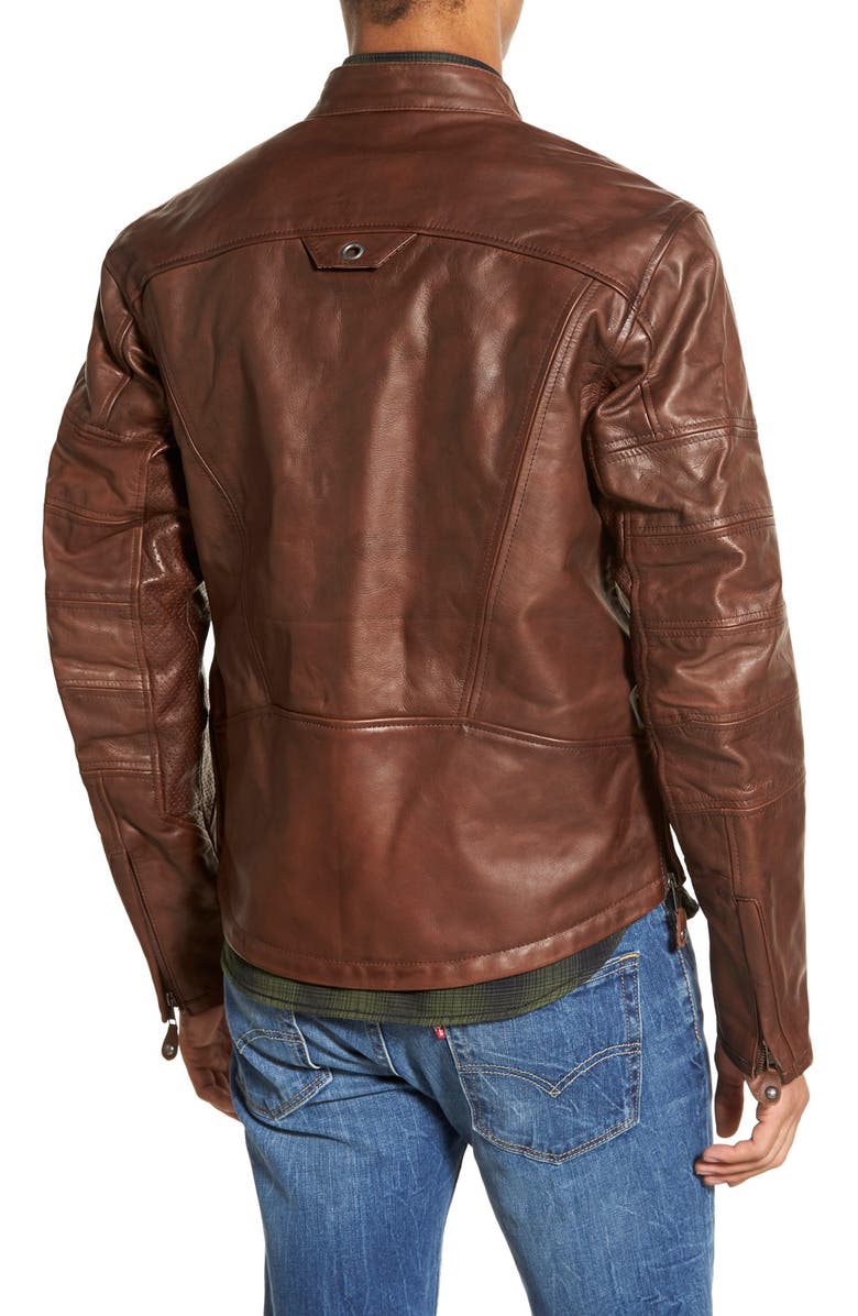 ROLAND SANDS DESIGN 'Ronin' Café Racer Leather Jacket, Alternate, color, 