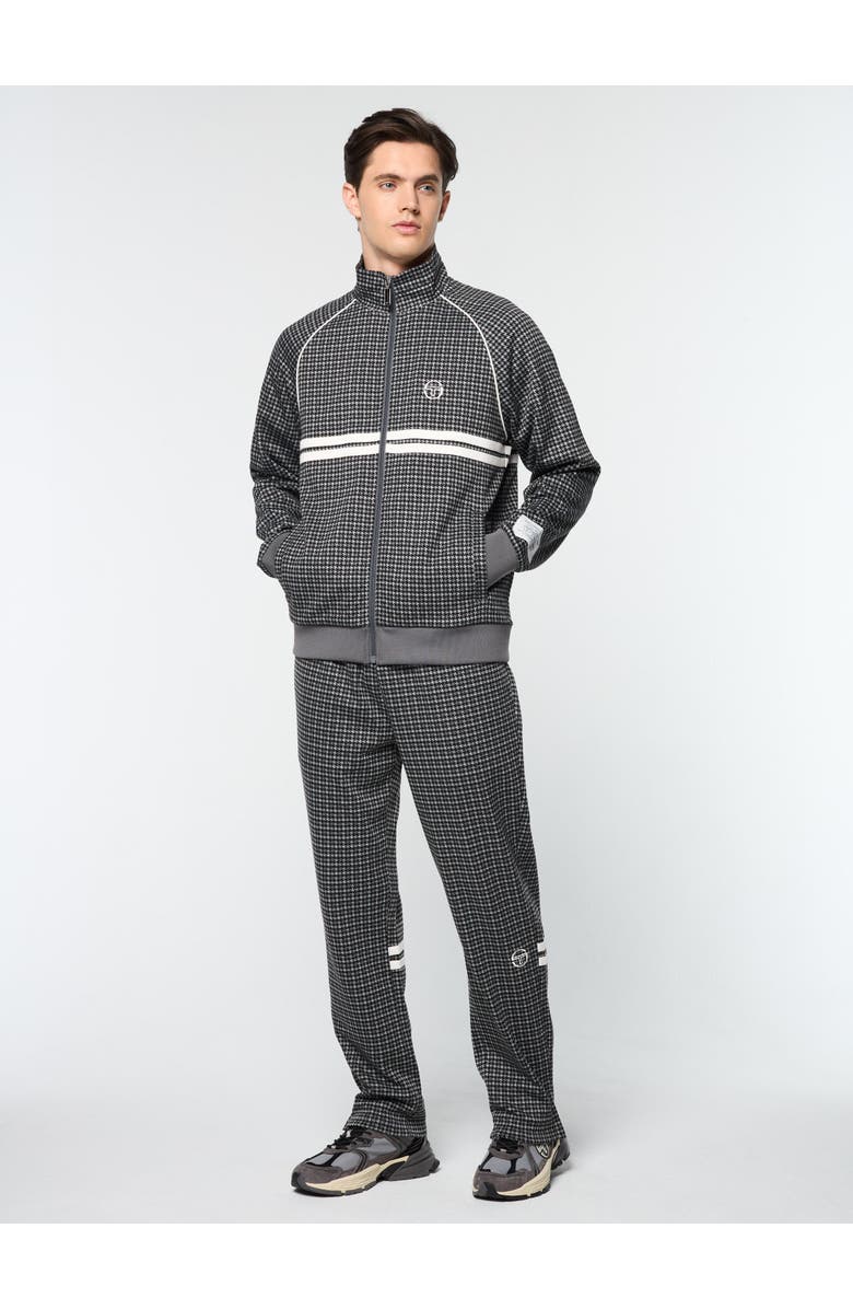 Sergio Tacchini Dallas Houndstooth Track Jacket, Alternate, color, Black Beauty