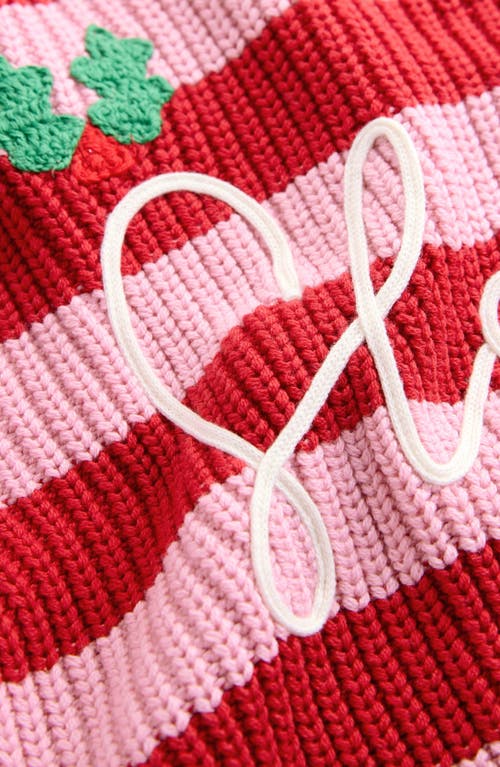 Next Kids' Stripe Holiday Graphic Sweater In Animal Print