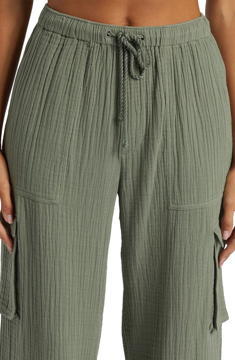 Roxy Precious Cargo Cotton Drawstring Pants, Alternate, color, 