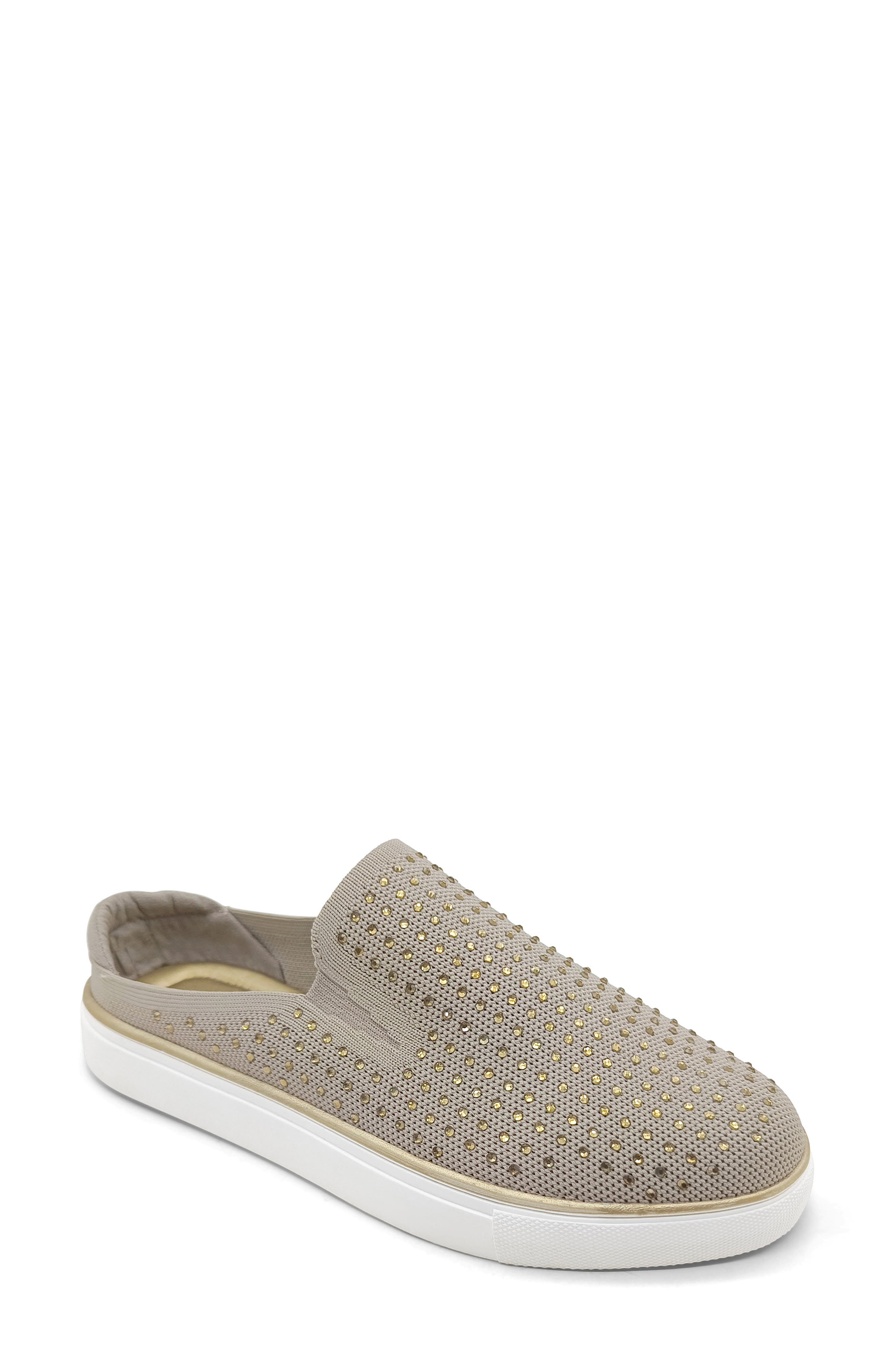 Reaction Kenneth Cole Bonnie Rhinestone Mule Sneaker, Main, color, Irish Cream Knit