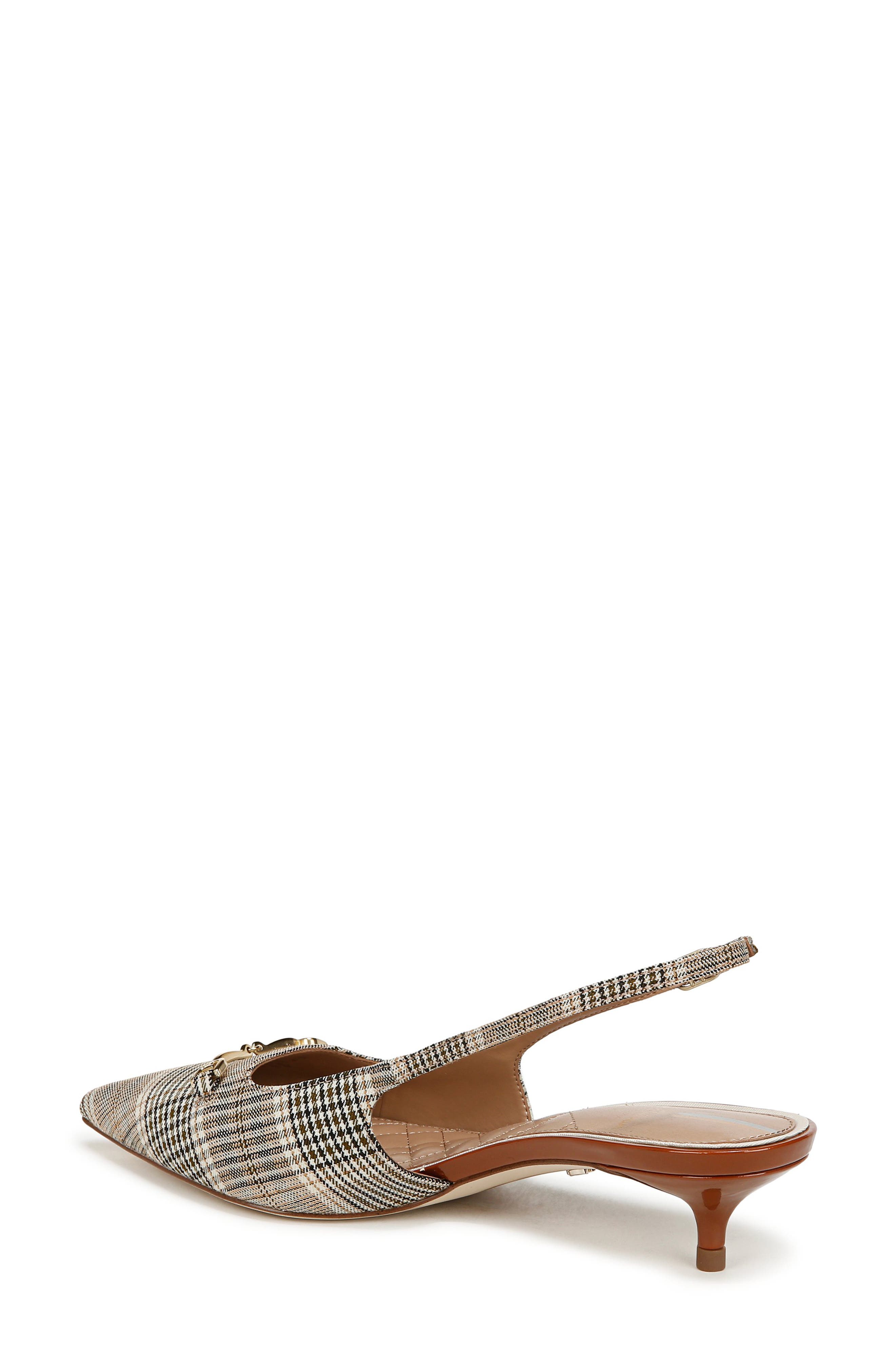 Farrah Kitten Heel Pointed Toe Slingback Pump, Alternate, color, OAT