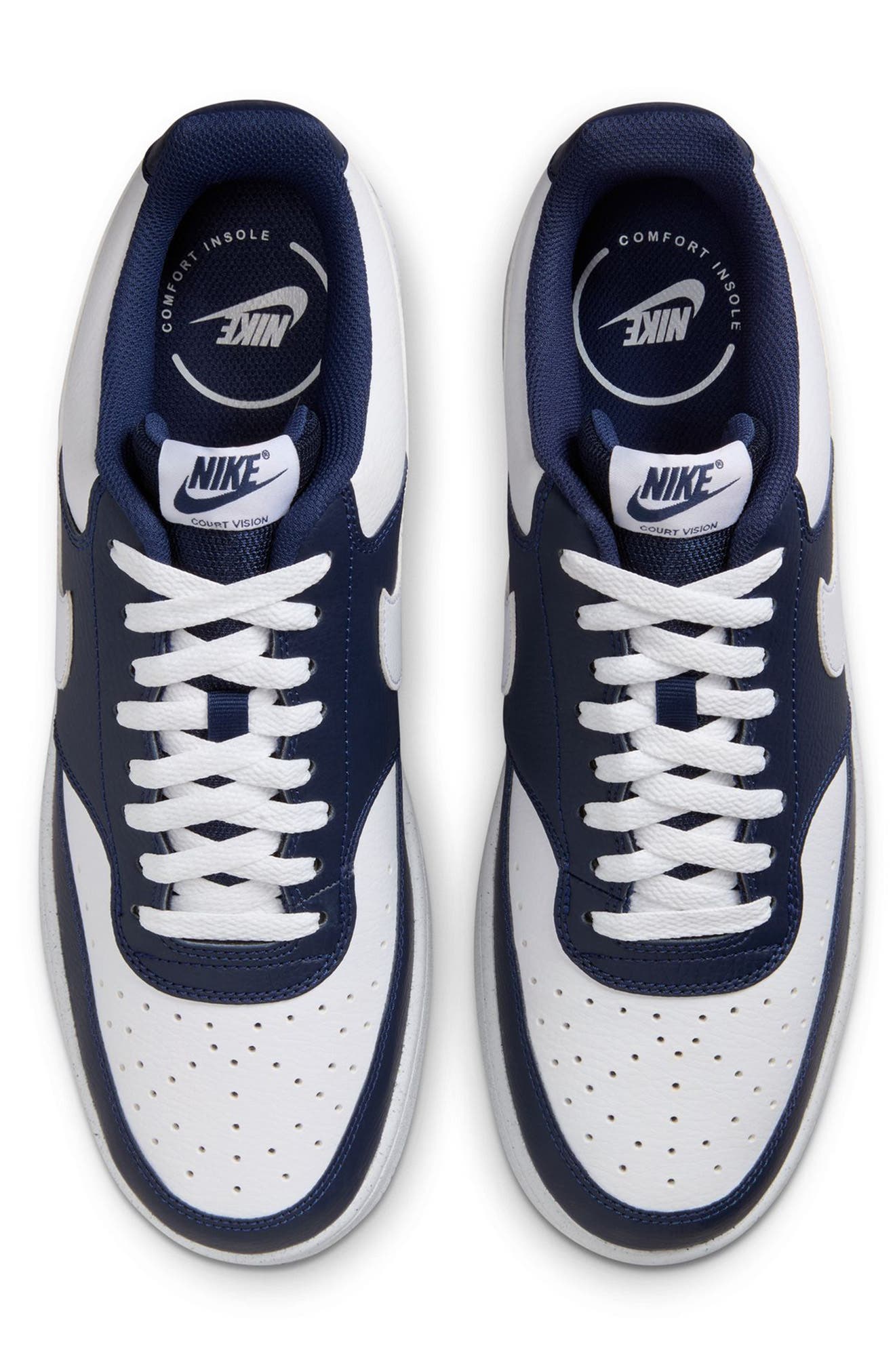 Nike Court Vision Low Sneaker, Alternate, color, 400 Midnight Navy/White