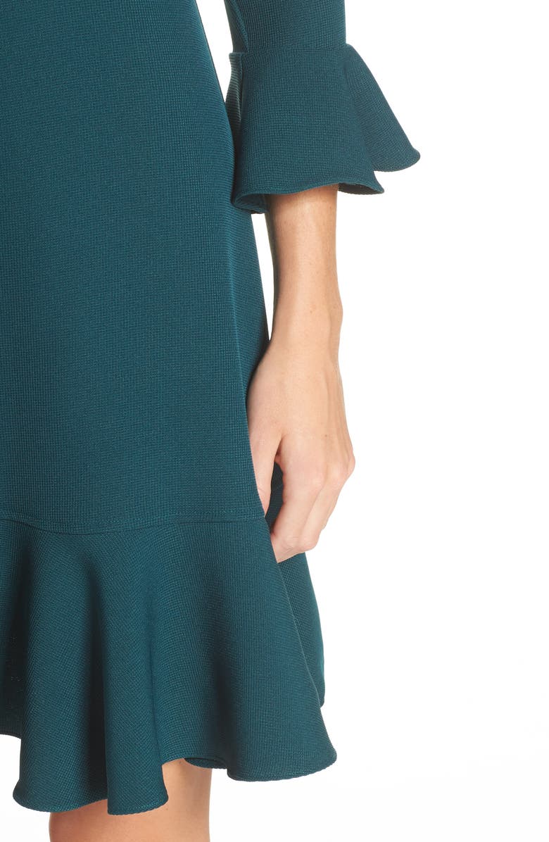slim fit dress slacks Eliza J Burgundy Knit Fit-and-Flare Dress