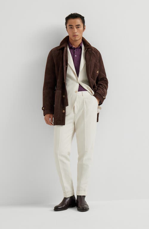 Brunello Cucinelli Leisure Fit Trousers In Neutral