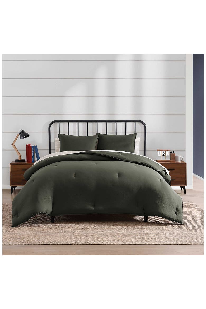 Core Comforter & Shams Set, Alternate, color, OLIVE GREEN