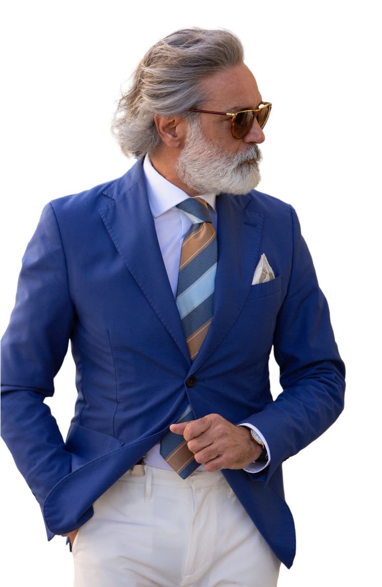 Elizabetta Ferrari - Extra Long Silk Jacquard Tie for Men, Alternate, color, 