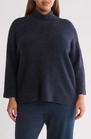 Eileen Fisher Cashmere Blend Boucle Mock Neck Sweater Nordstrom