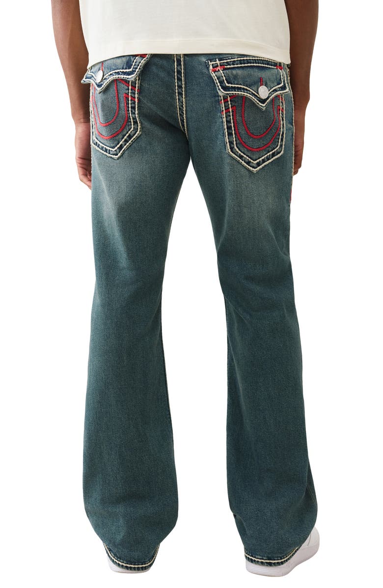 True Religion Billy Flap Bootcut Jeans, Alternate, color, Sepia Dark Wash