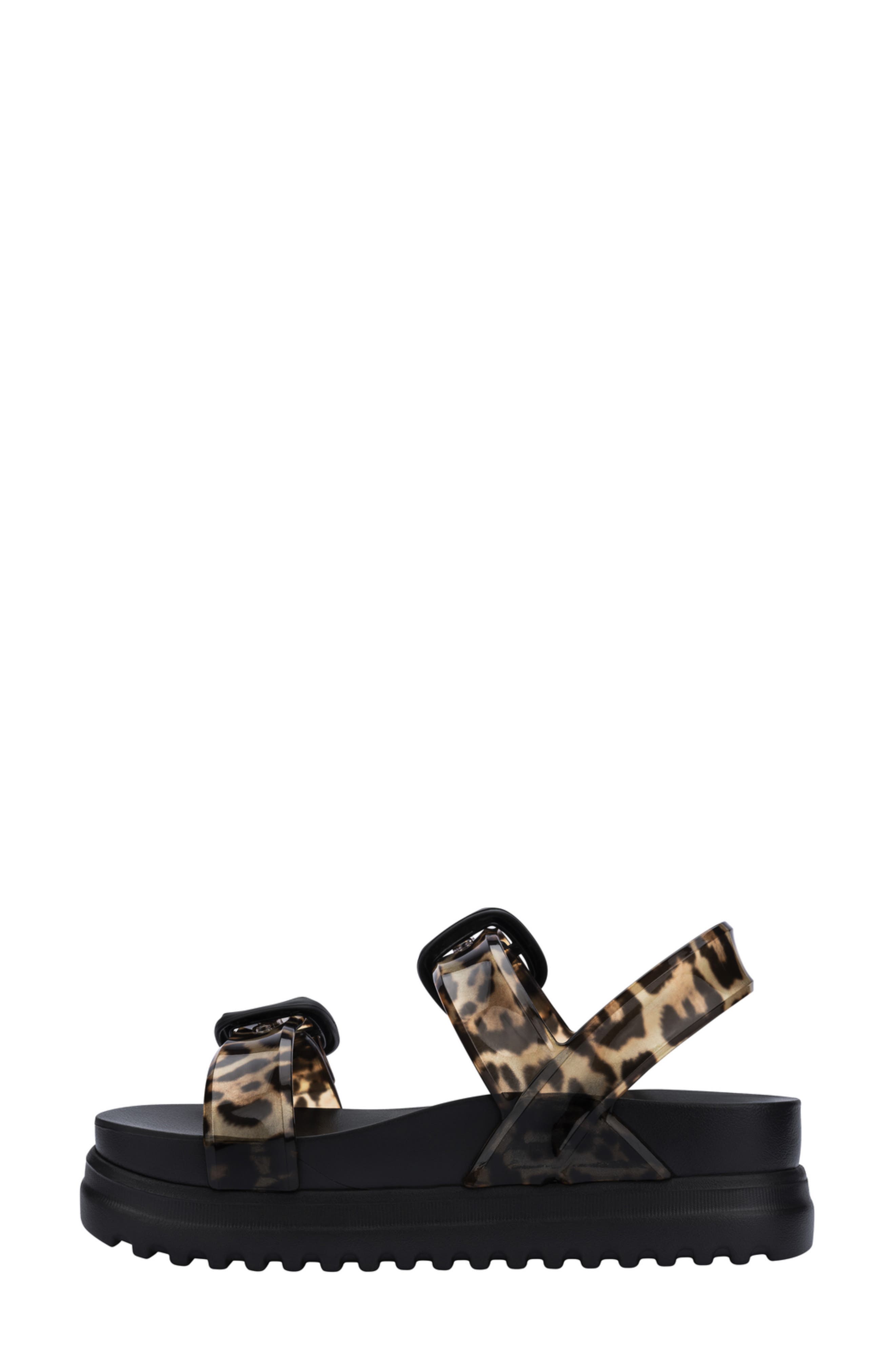 Cozy Platform Sandal, Alternate, color, BLACK/ BROWN