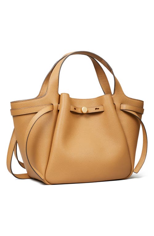 Tory Burch Romy Pebble Leather Satchel In Tiramisu