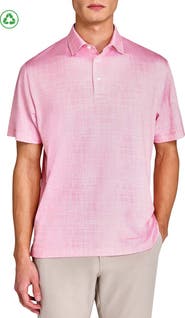 CONSTRUCT Regular Fit Chambray Recycled Performance Golf Polo
