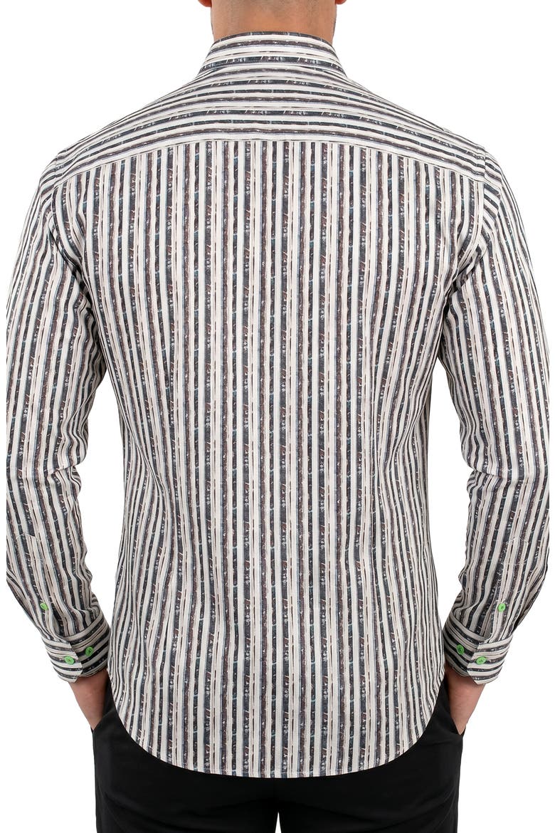 Fibonacci Contemporary Fit Button-Up Shirt, Alternate, color, WHITE MULTI