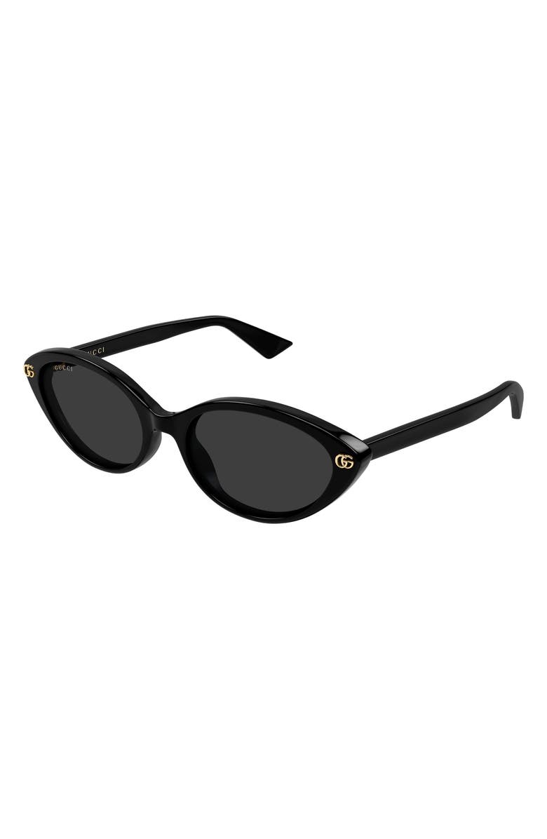 Gucci 54mm Cat Eye Sunglasses, Alternate, color, Black
