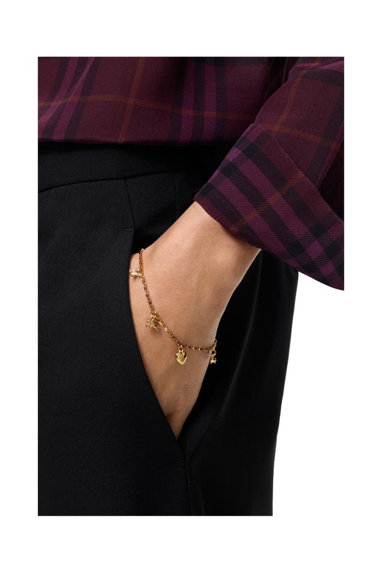 Mini Charm Bracelet, Alternate, color, Gold