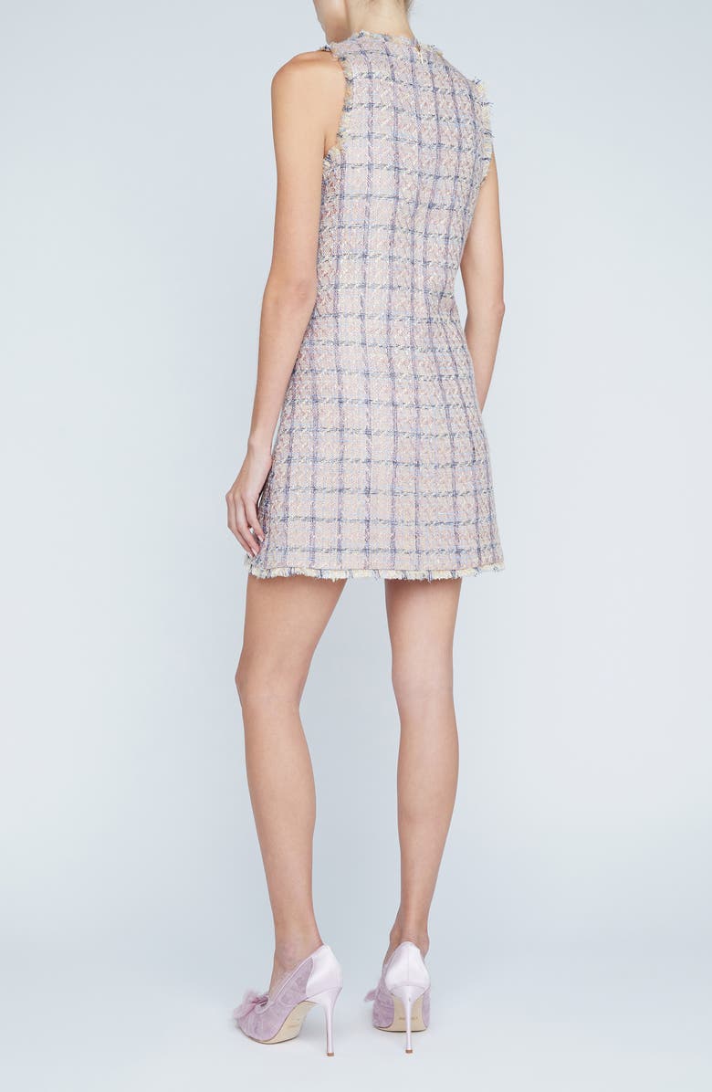 L'AGENCE Florian Tweed Sleeveless Shift Dress, Alternate, color, 