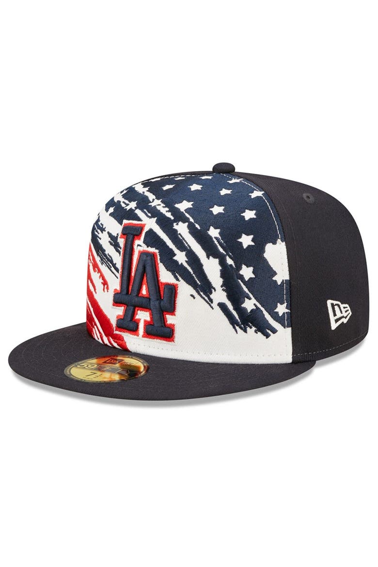 Men's New Era Navy Los Angeles Dodgers 2022 4th of July On-Field 59FIFTY Fitted Hat, Main, color, Navy