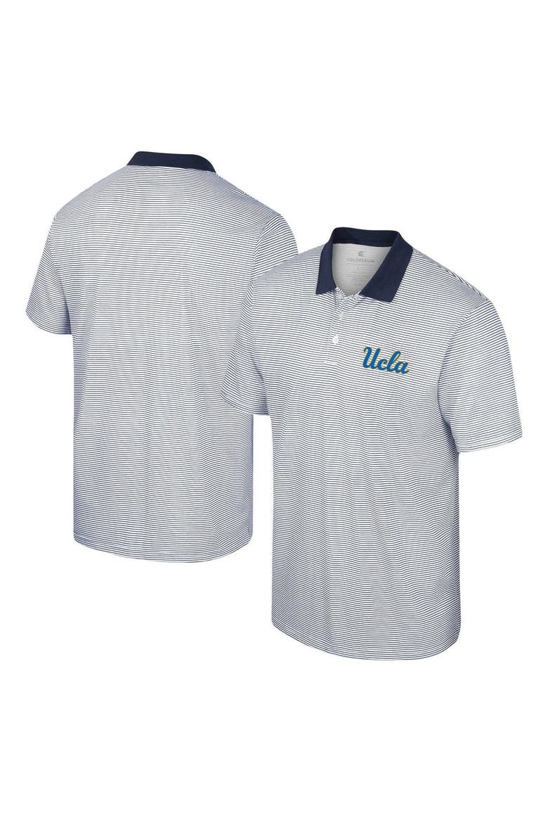 Men's Colosseum White UCLA Bruins Print Stripe Polo, Main, color, White