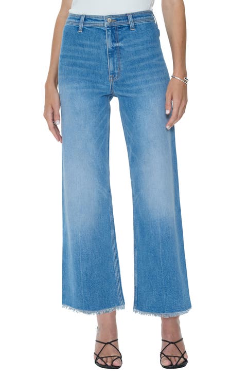 Penny Crop High Waist Wide Leg Jeans