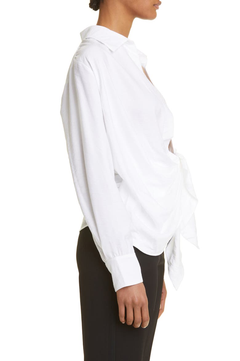 Bahia Open Drape Long Sleeve Shirt, Alternate, color, WHITE