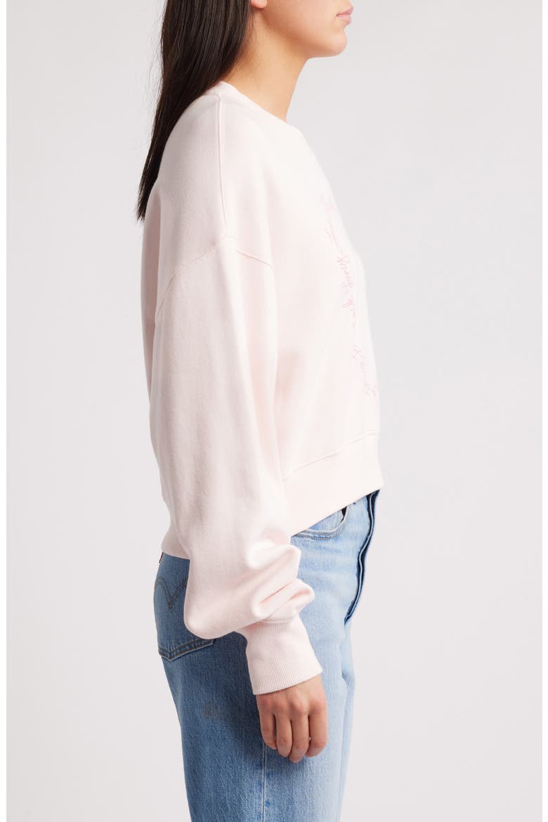 Aneria High-Low Crop Sweatshirt, Alternate, color, PUCKER UP PINK