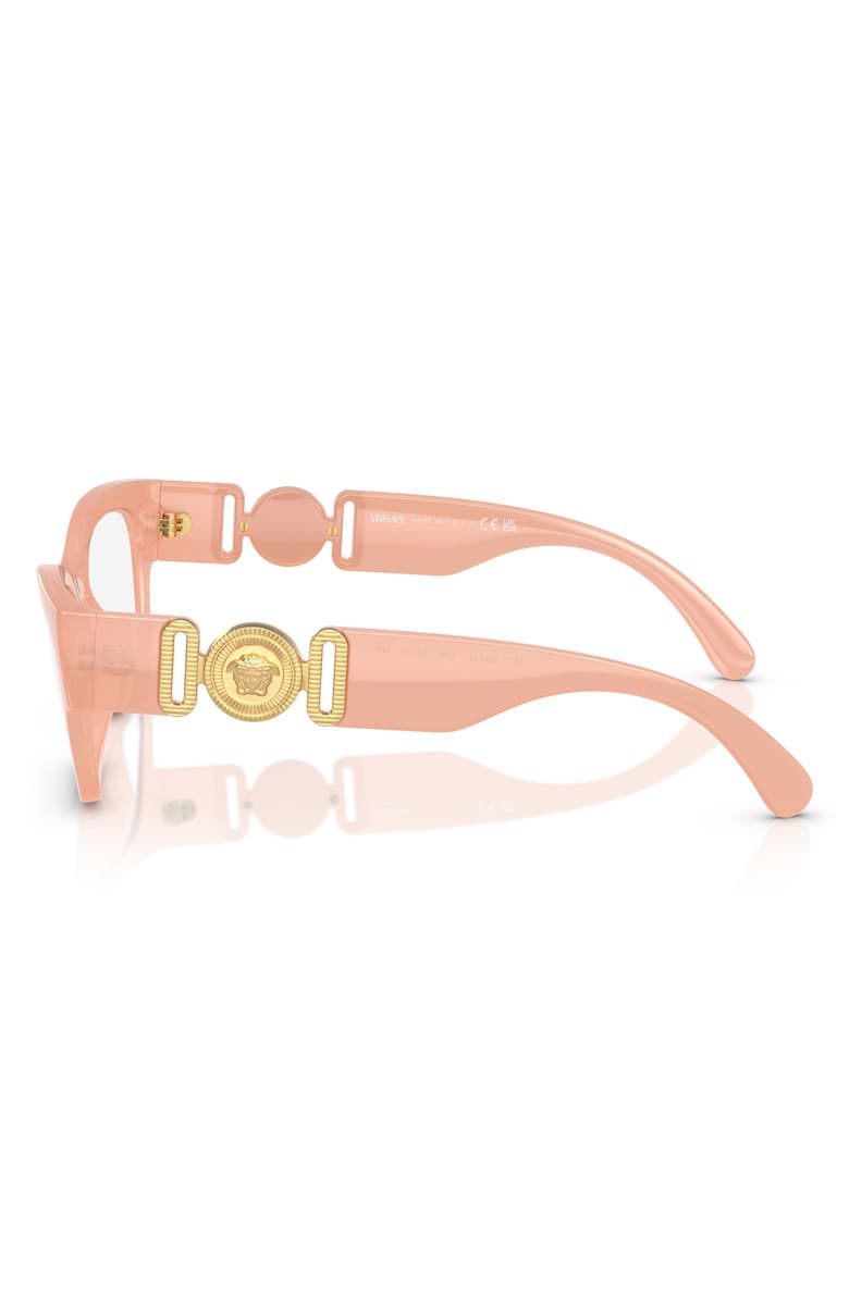 Versace 52mm Cat Eye Optical Glasses, Alternate, color, Opal Pink