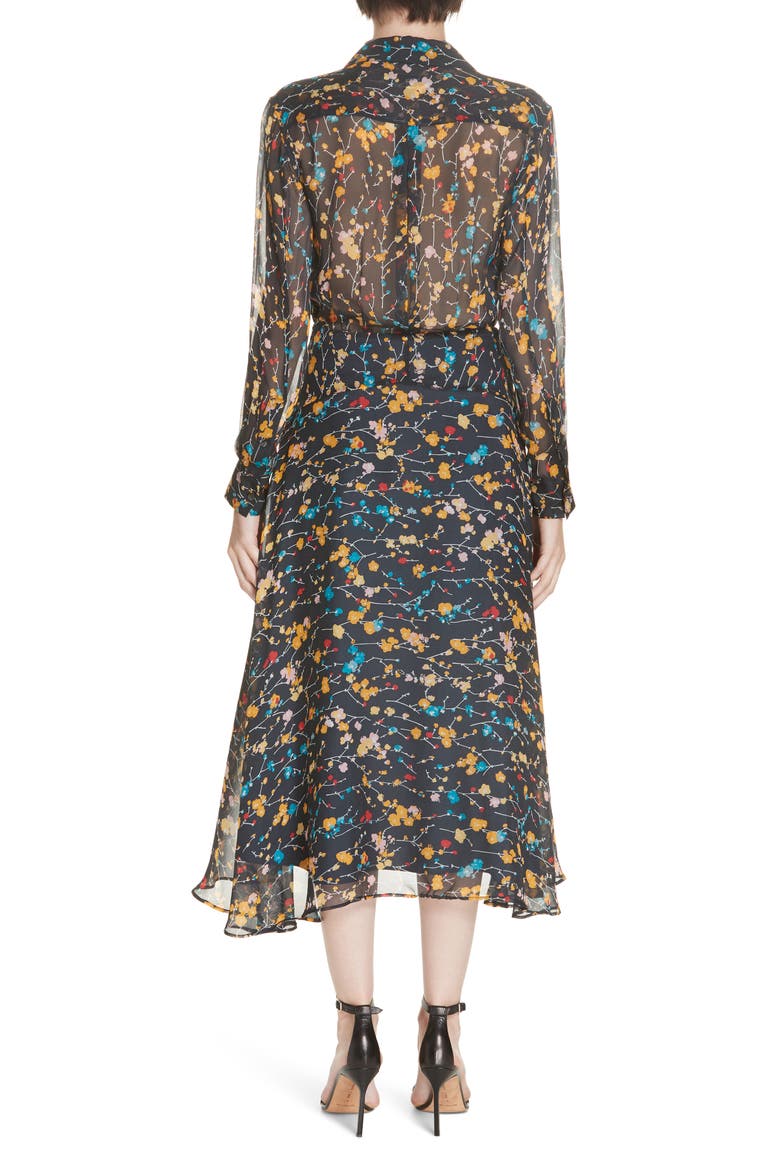 Vivienne Silk Midi Dress, Alternate, color, ECLIPSE MULTI