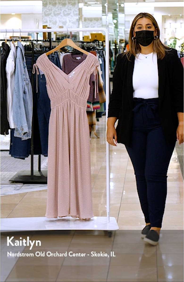 Ruched Crepe Midi Dress, sales video thumbnail