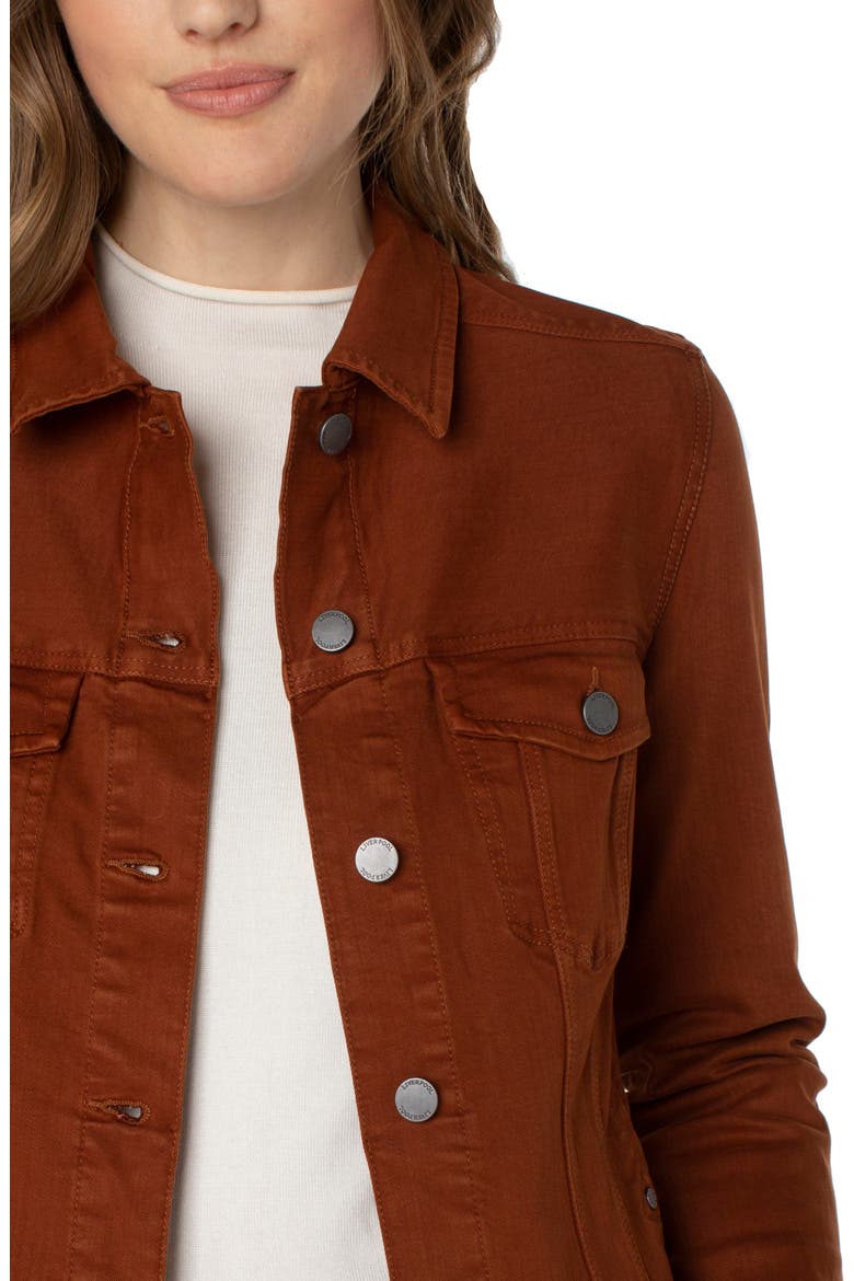 Liverpool Classic Denim Jacket, Alternate, color, COGNAC