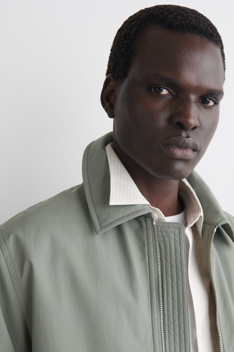 Padded Nylon Utility Jacket, Alternate, color, SAGE GREEN