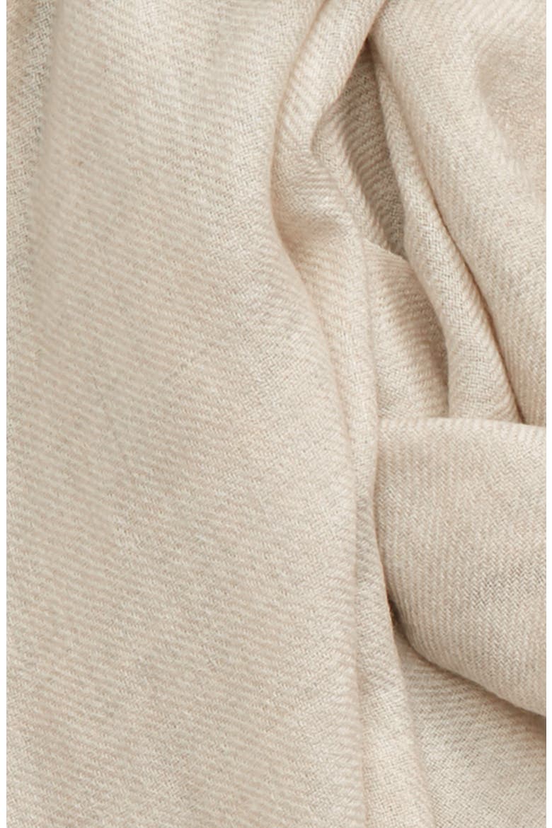 Tissue Weight Wool & Cashmere Scarf, Alternate, color, BEIGE OATMEAL HEATHER