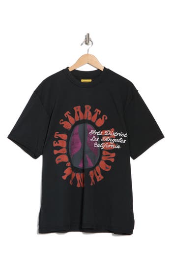 Diet Starts Monday Arts District Graphic T-shirt In Black