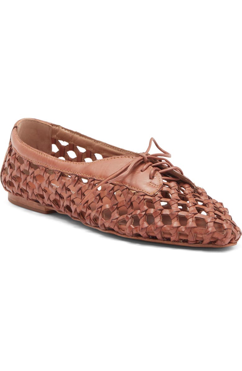 Jeffrey Campbell Zahra Woven Derby, Main, color, Tan
