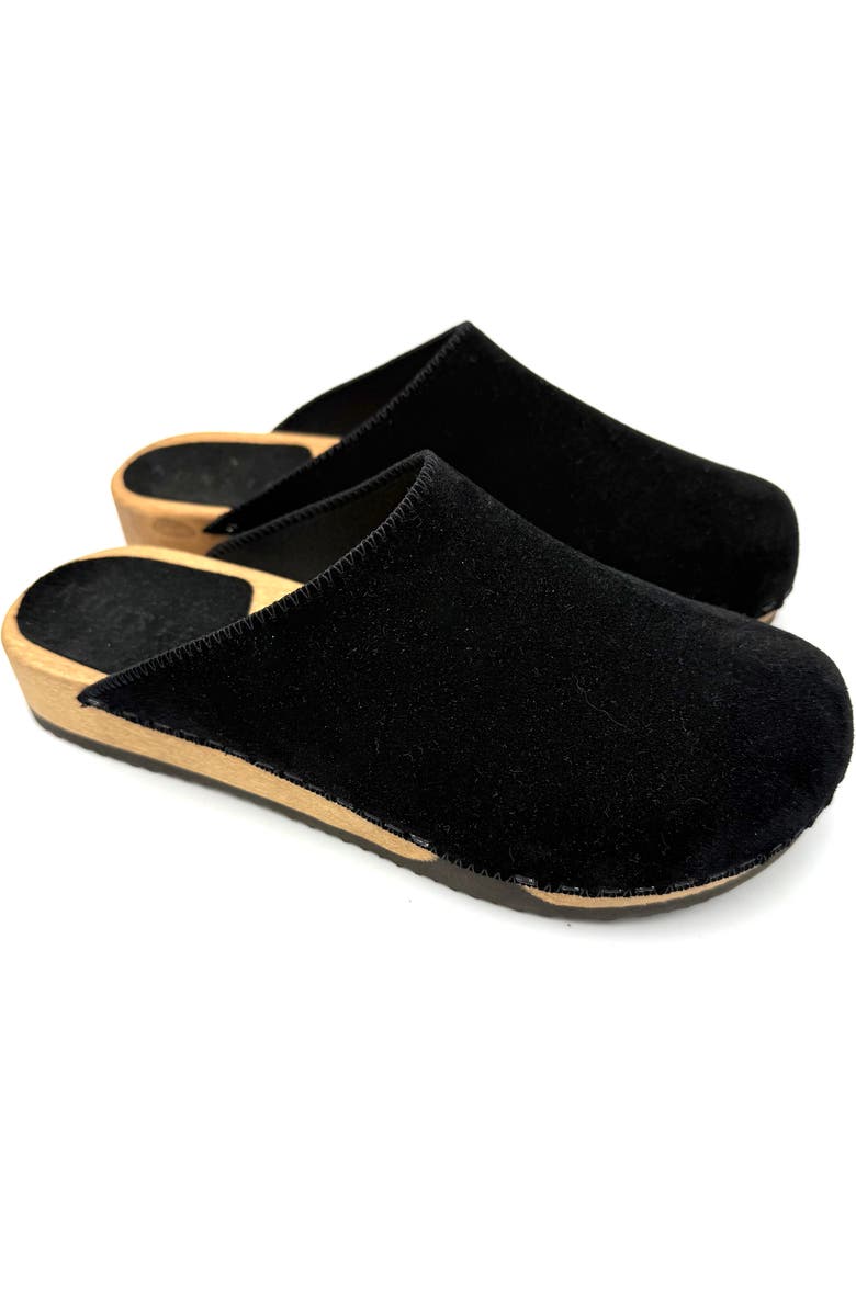 KUNSTEN Ella Suede Clogs, Main, color, Black