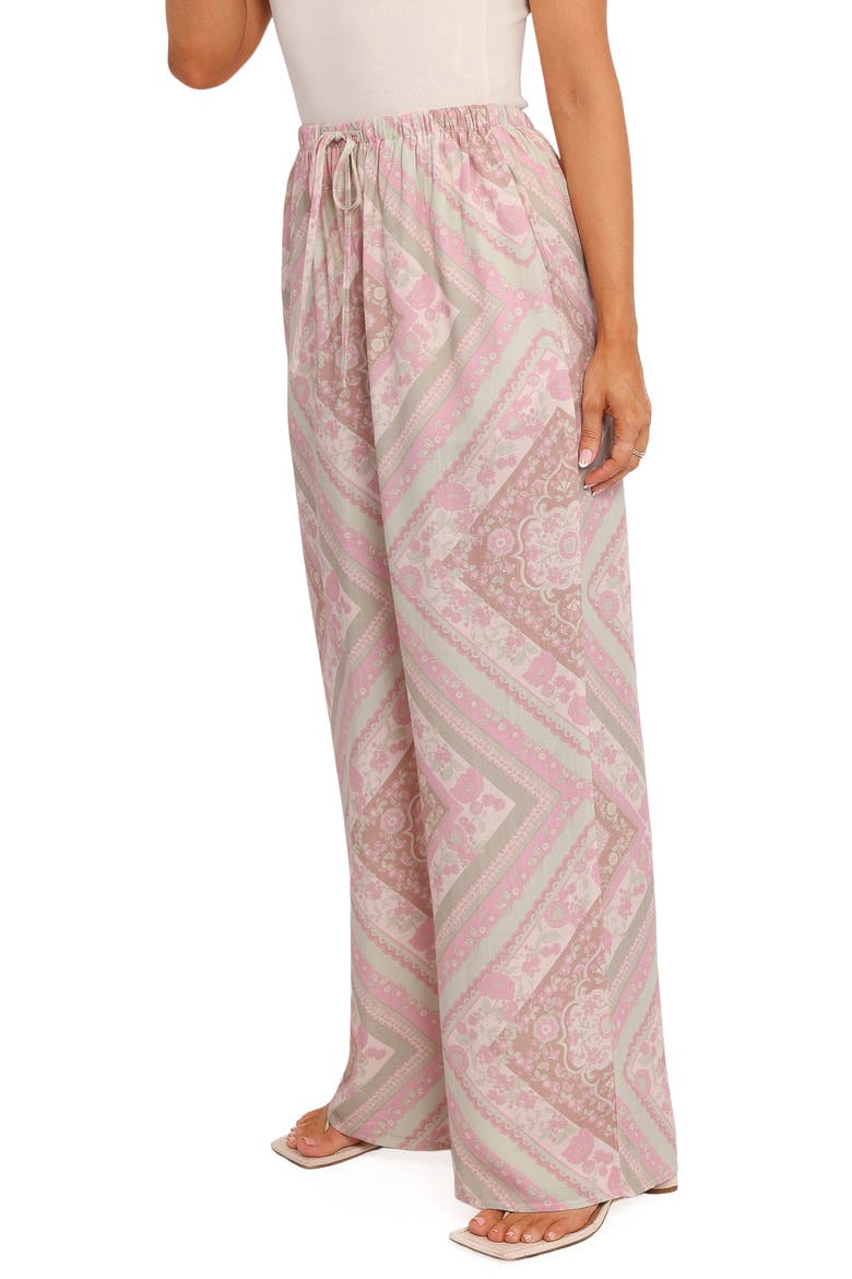 Varia Floral High Waist Wide Leg Pants, Alternate, color, SAGE PAISLEY