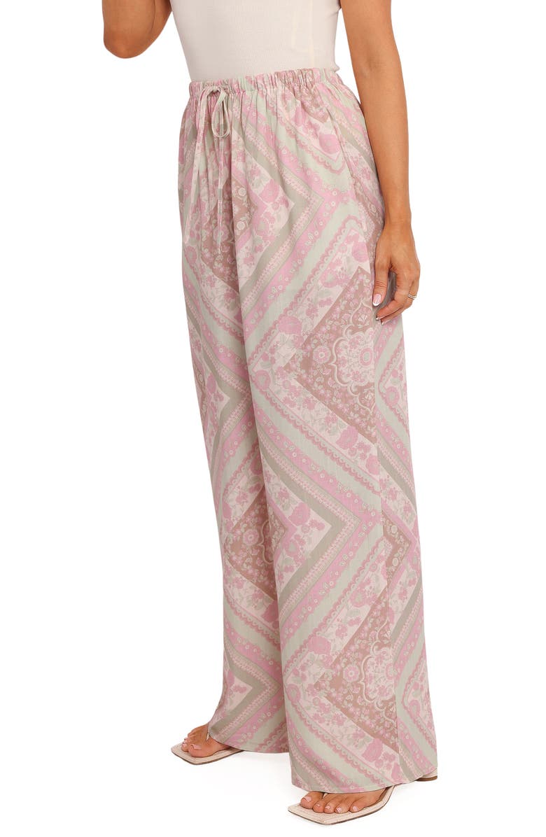 Petal & Pup Varia Floral High Waist Wide Leg Pants, Alternate, color, Sage Paisley