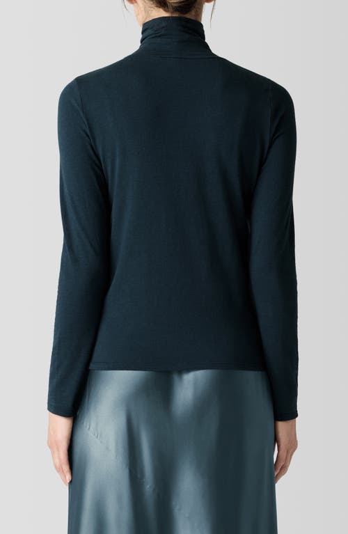 Eileen Fisher Turtleneck Top In Green
