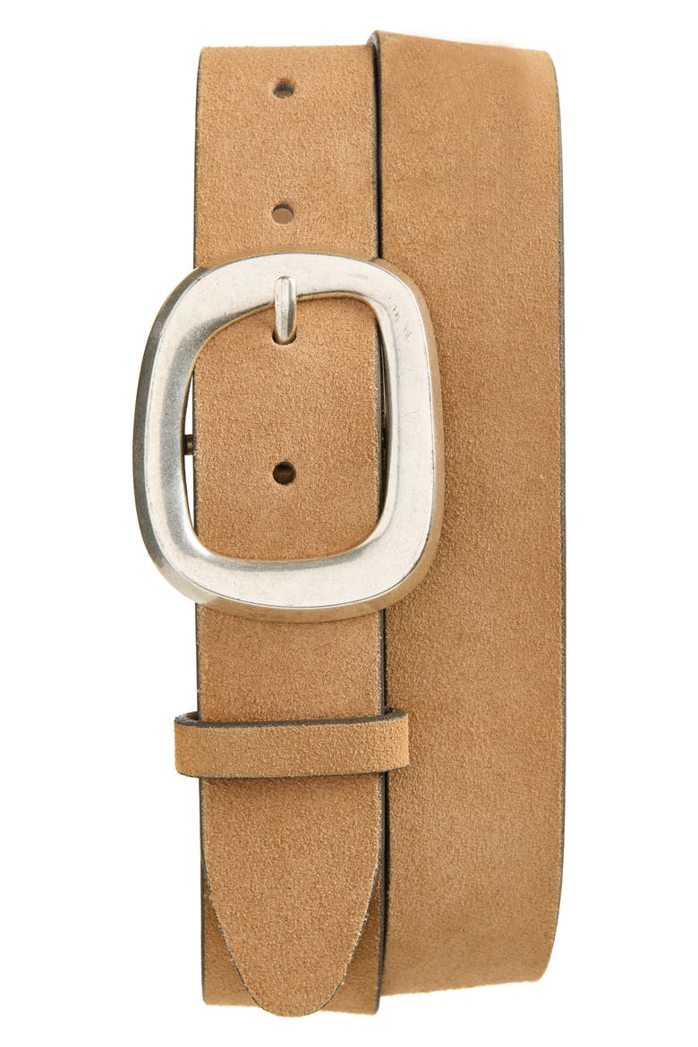 Thea Suede Belt, Main, color, TAN