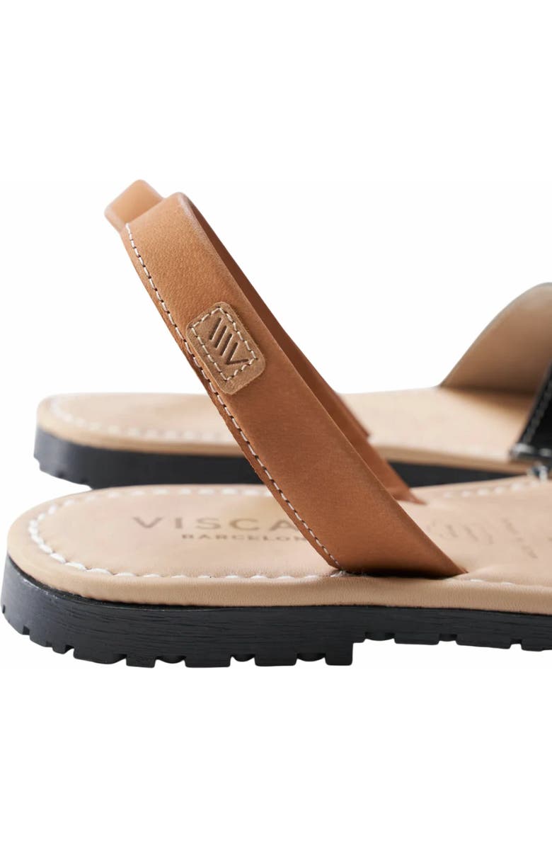 VISCATA Menorquina Leather Avarca Sandals, Alternate, color, Black