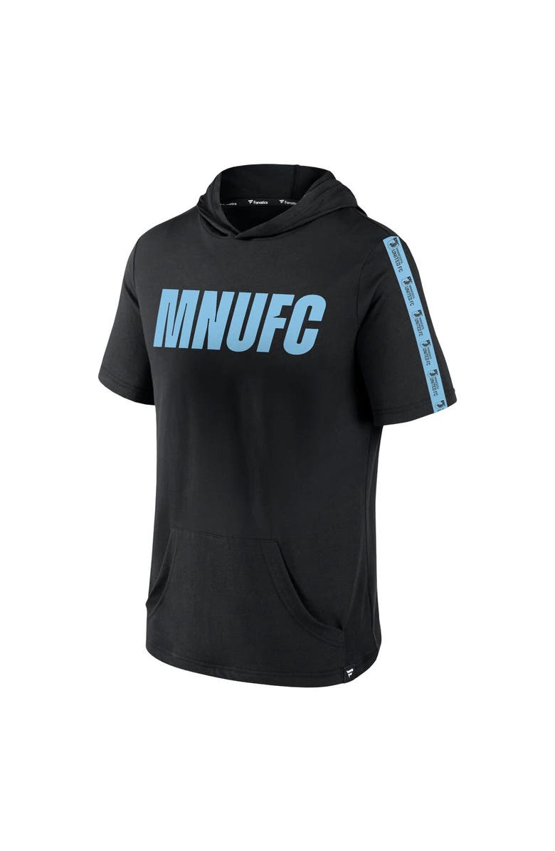 FANATICS Men's Fanatics Branded Black Minnesota United FC Definitive Victory Short-Sleeved Pullover Hoodie, Alternate, color, 